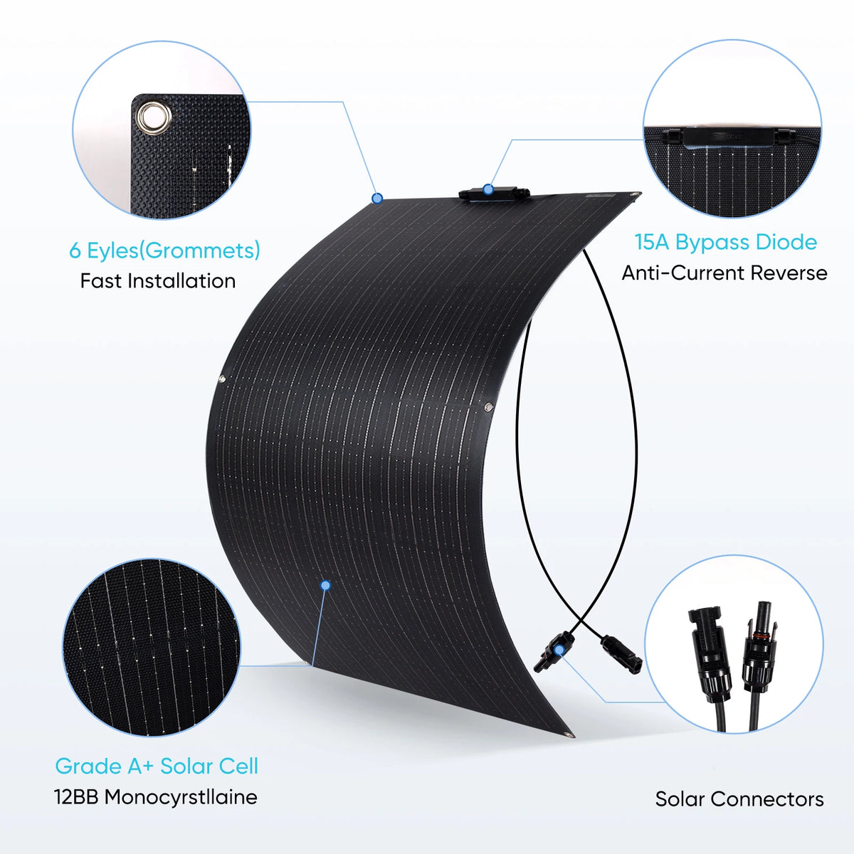 Jingyangpv Flexible Monocrystalline Solar Panel Kit