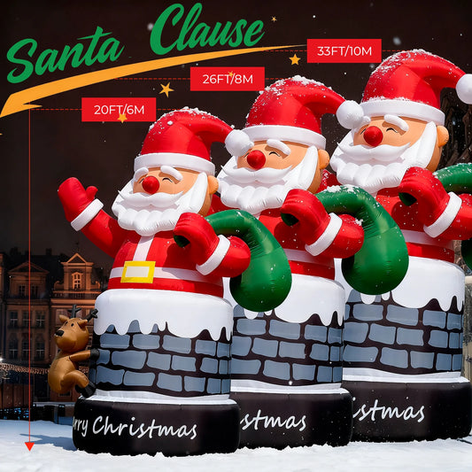 Led Outdoor Inflatable Santa Christmas Decoration Centerpiece