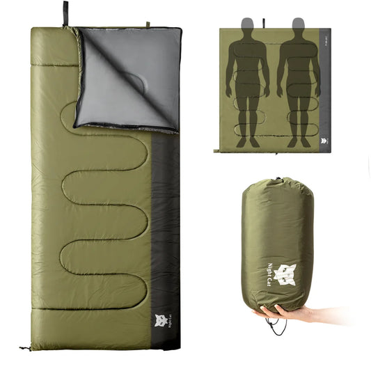 Night Cat Lightweight Cotton Camping Sleeping Bag For Adults