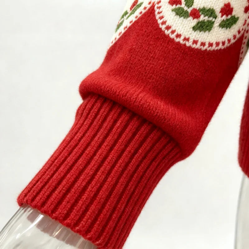 Women's Vintage Christmas Cardigan Sweater Retro Button Up Holiday Top