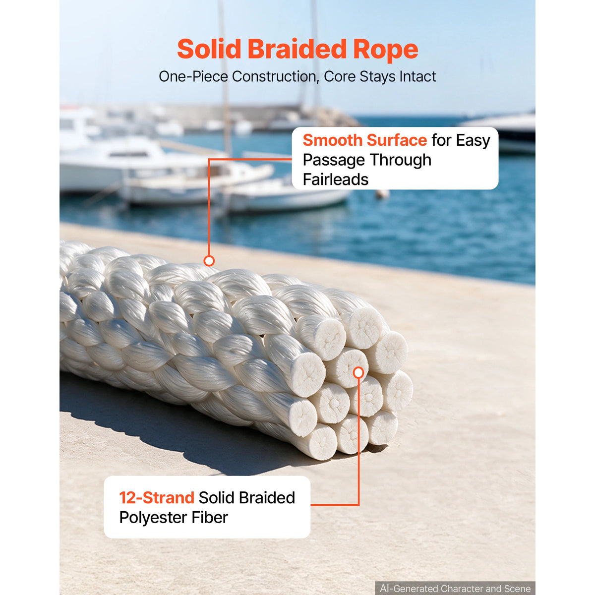 SucceBuy Premium Polyester Rope For Marine And Industrial Use