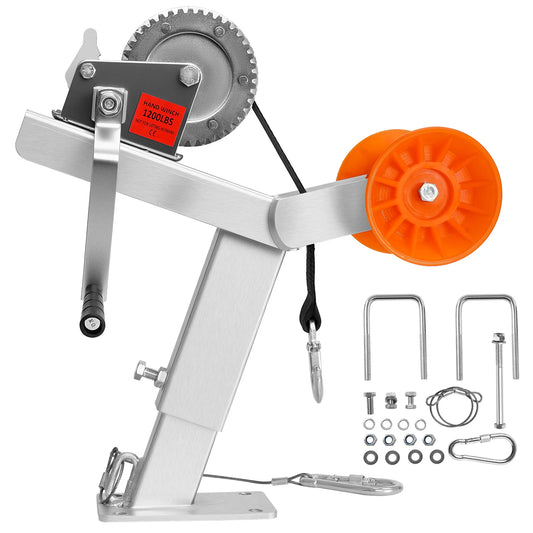 SucceBuy 1200 Lb Boat Trailer Winch Stand With Roller Strap