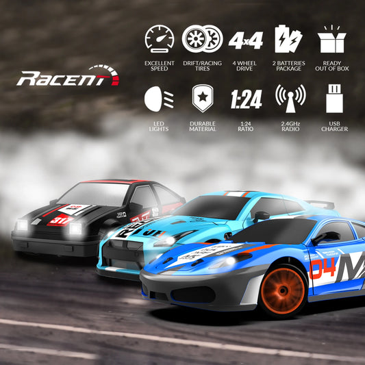 RACENT Drift RC Car Remote Control 4WD Racing Toy Vehicle
