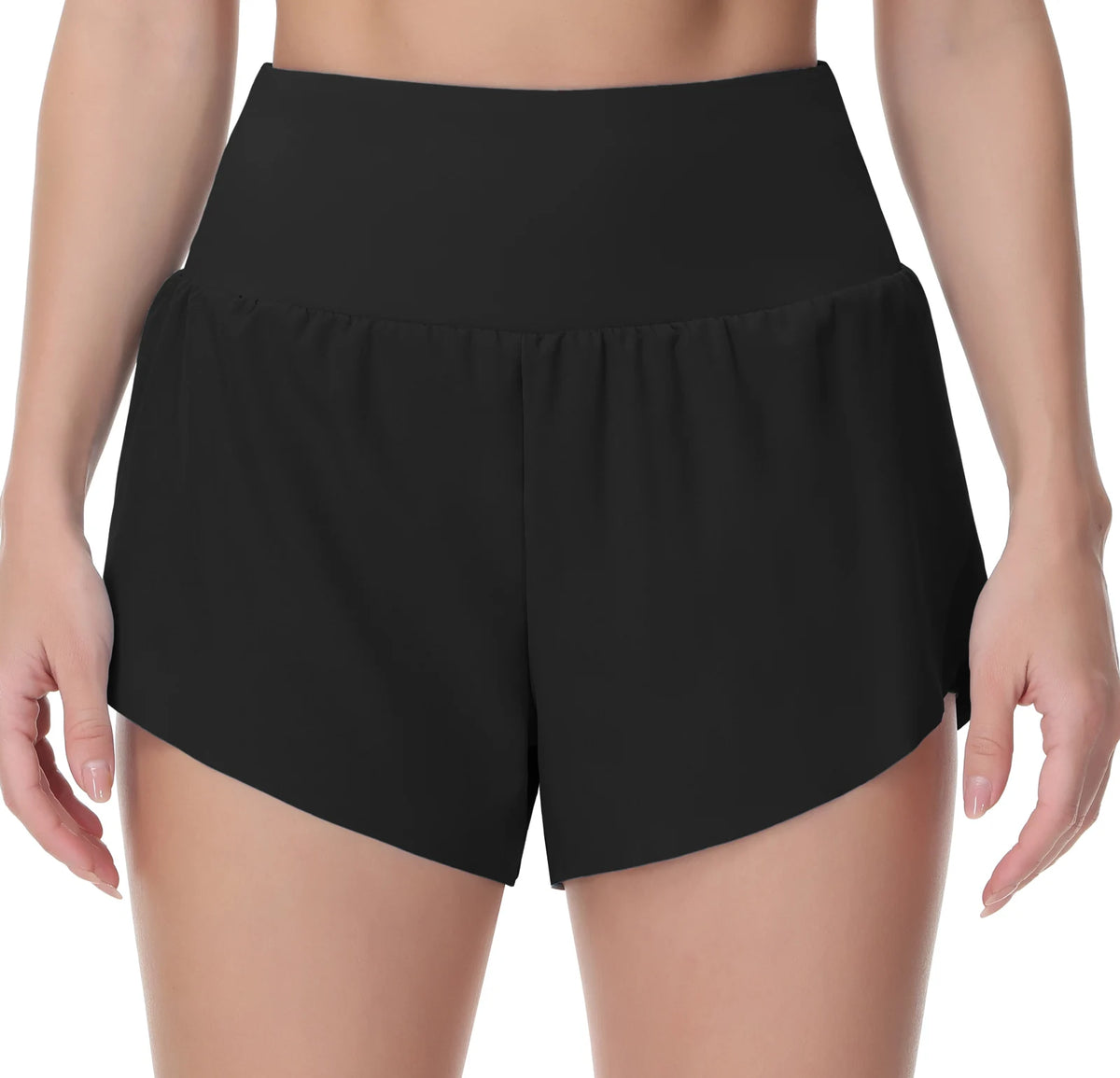 The Gym People Womens Quick Dry Running Shorts Zipper Pockets