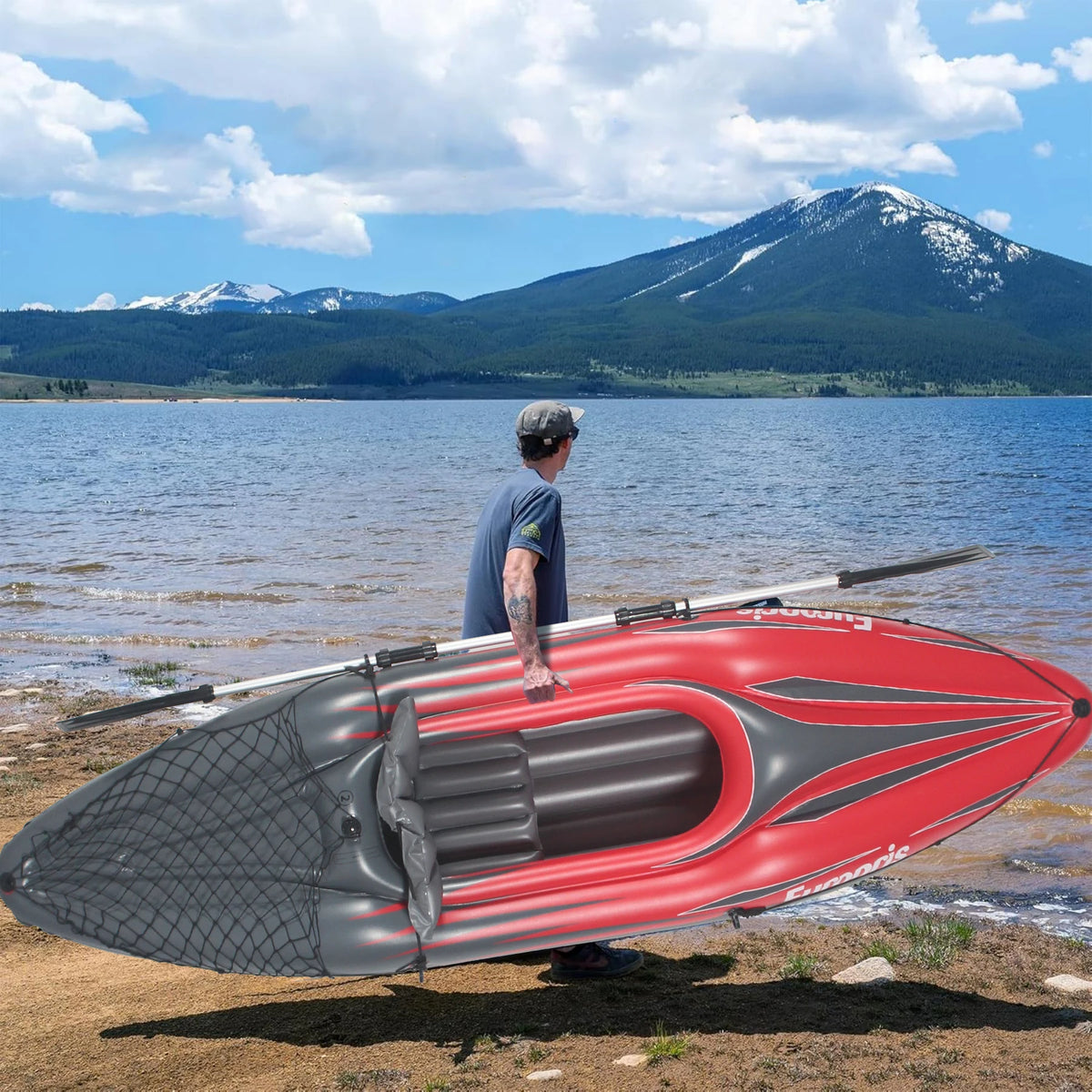 HHSJZWCY Inflatable Adult Fishing Kayak With Pump And Paddles