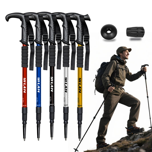 Ultralight Aluminum Hiking Poles With Spring Damper And Quick Lock