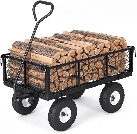 Twister Ck Heavy Duty Steel Utility Garden Cart With Wheels