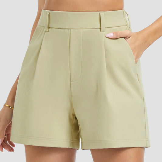 The Gym People Women Elastic Waist Shorts With Pockets