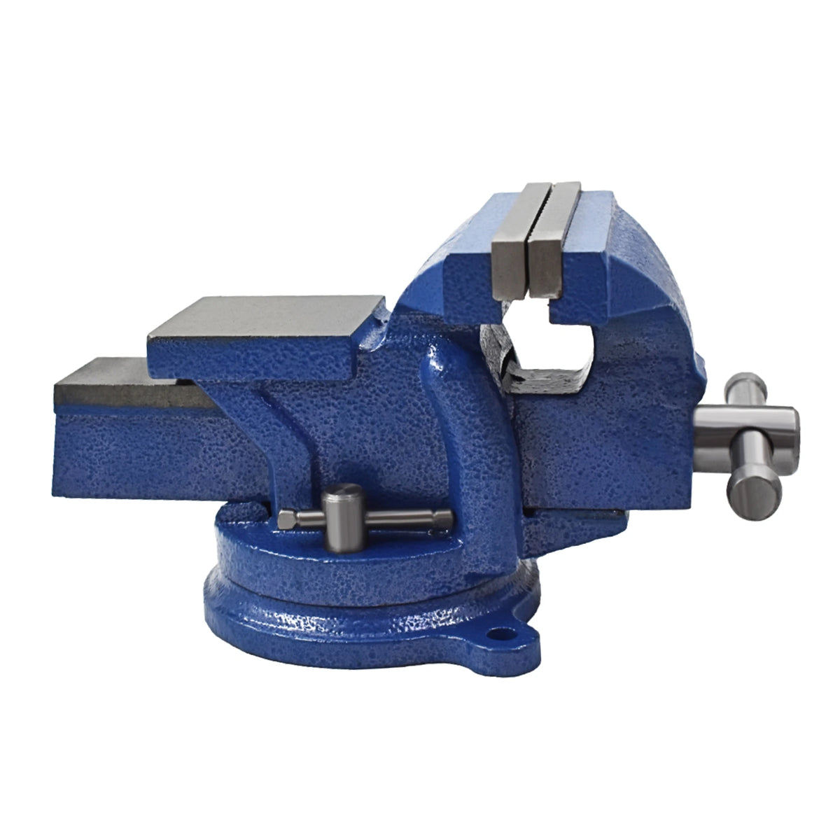 Industrial Cast Iron Bench Vise With Swivel Base And Anvil