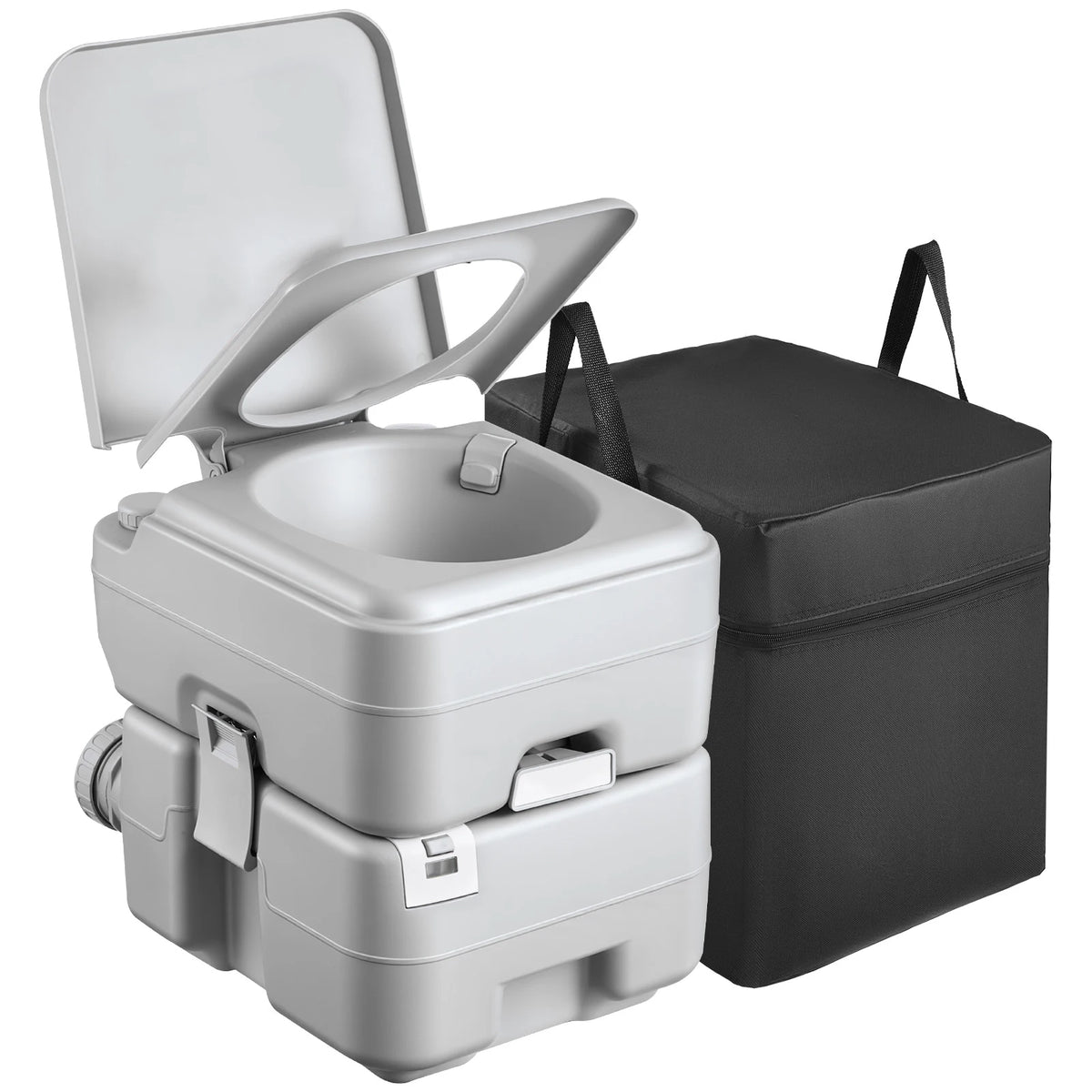 Dual Flush Portable Toilet With Detachable Tank And Travel Bag