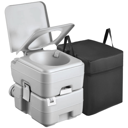 Dual Flush Portable Toilet With Detachable Tank And Travel Bag