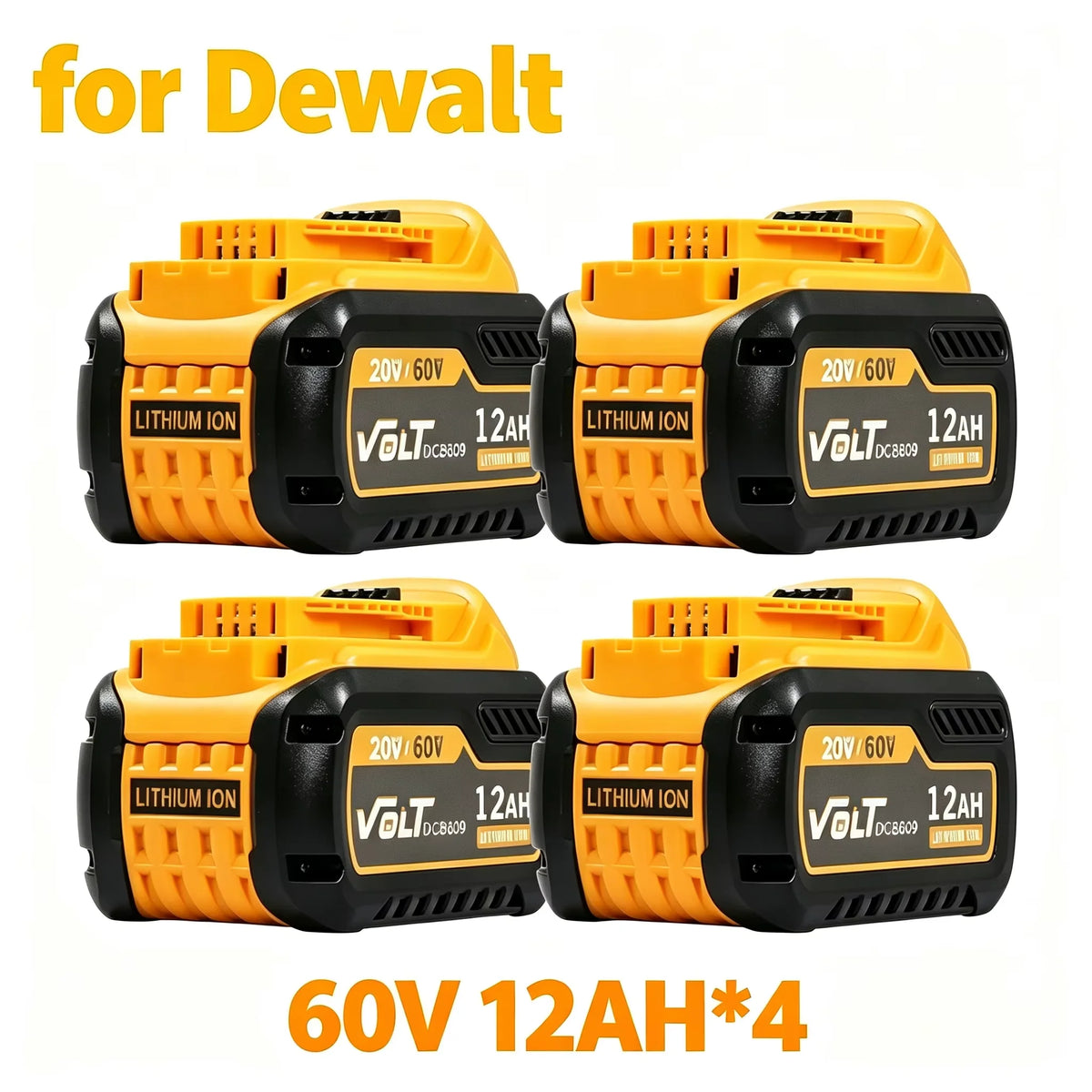 Replacement Battery Compatible Dewalt Dcb612 60v Max Cordless Power Tools