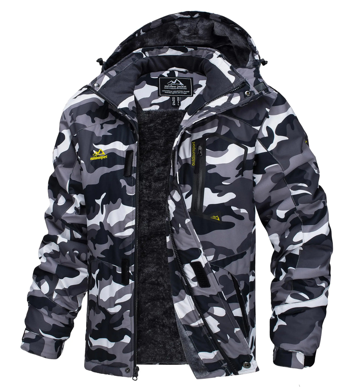 Cavva Men Fleece Lined Windproof Water Resistant Ski Jacket