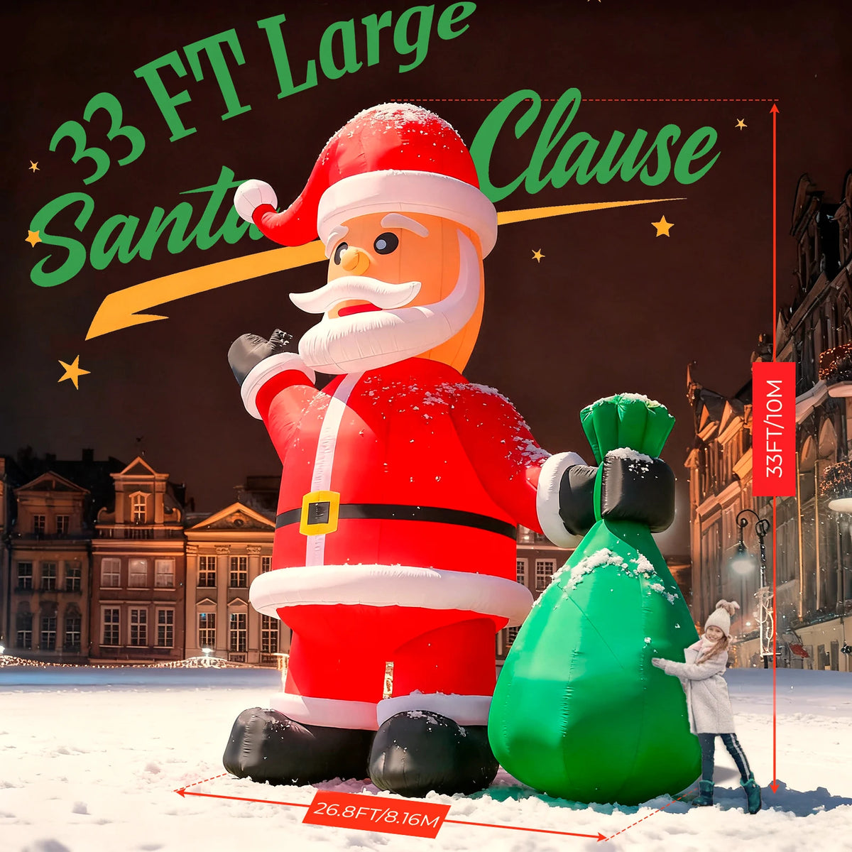 Led Outdoor Inflatable Santa Christmas Decoration Centerpiece