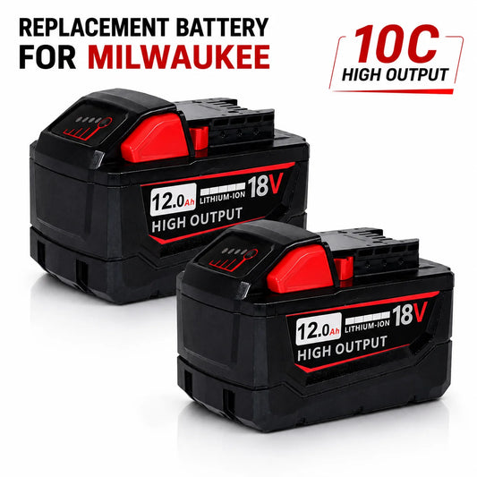 18V 12Ah 10C Lithium Battery For Milwaukee M18 Power Tools