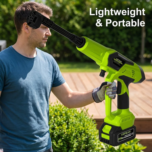 Cordless 21V Pressure Washer Gun 200W Portable Car Washing Tool