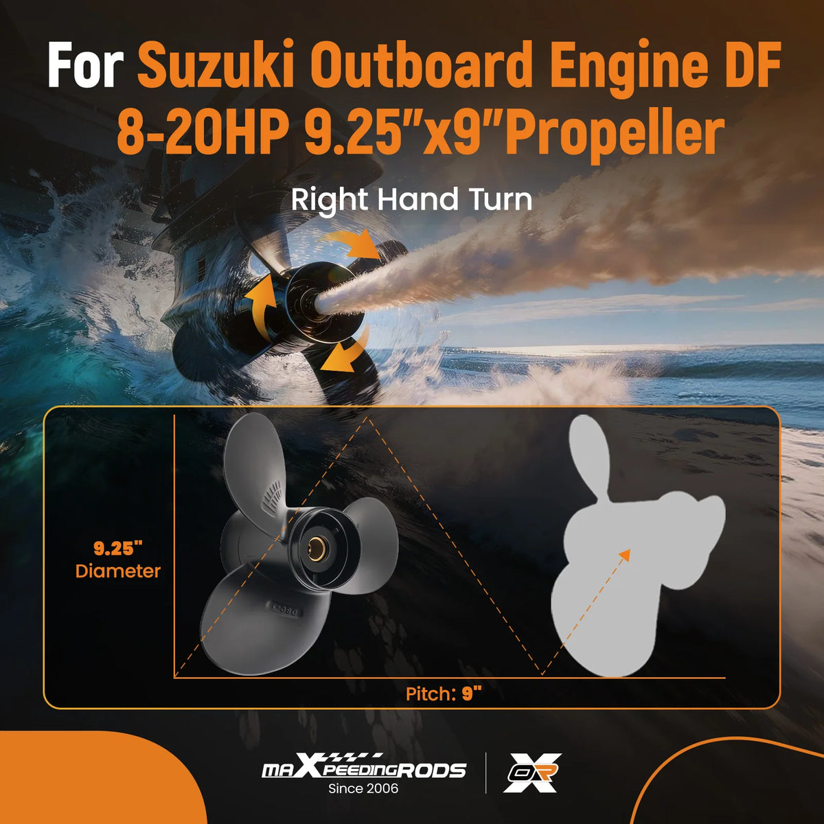 Aluminum Boat Propeller Compatible With Suzuki Outboard Motors