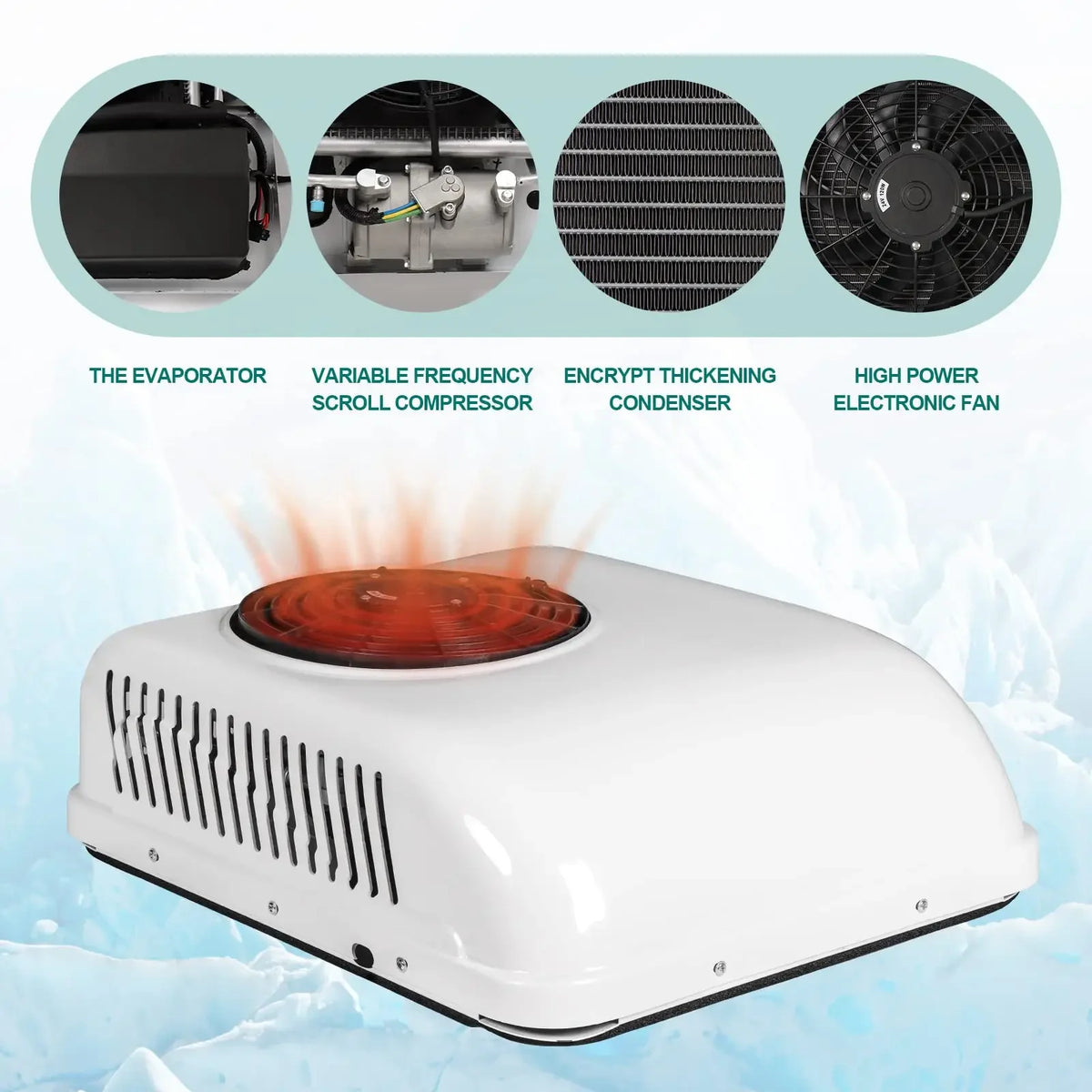 Treeligo 12V 24V Rooftop Air Conditioner For Campers And Trucks