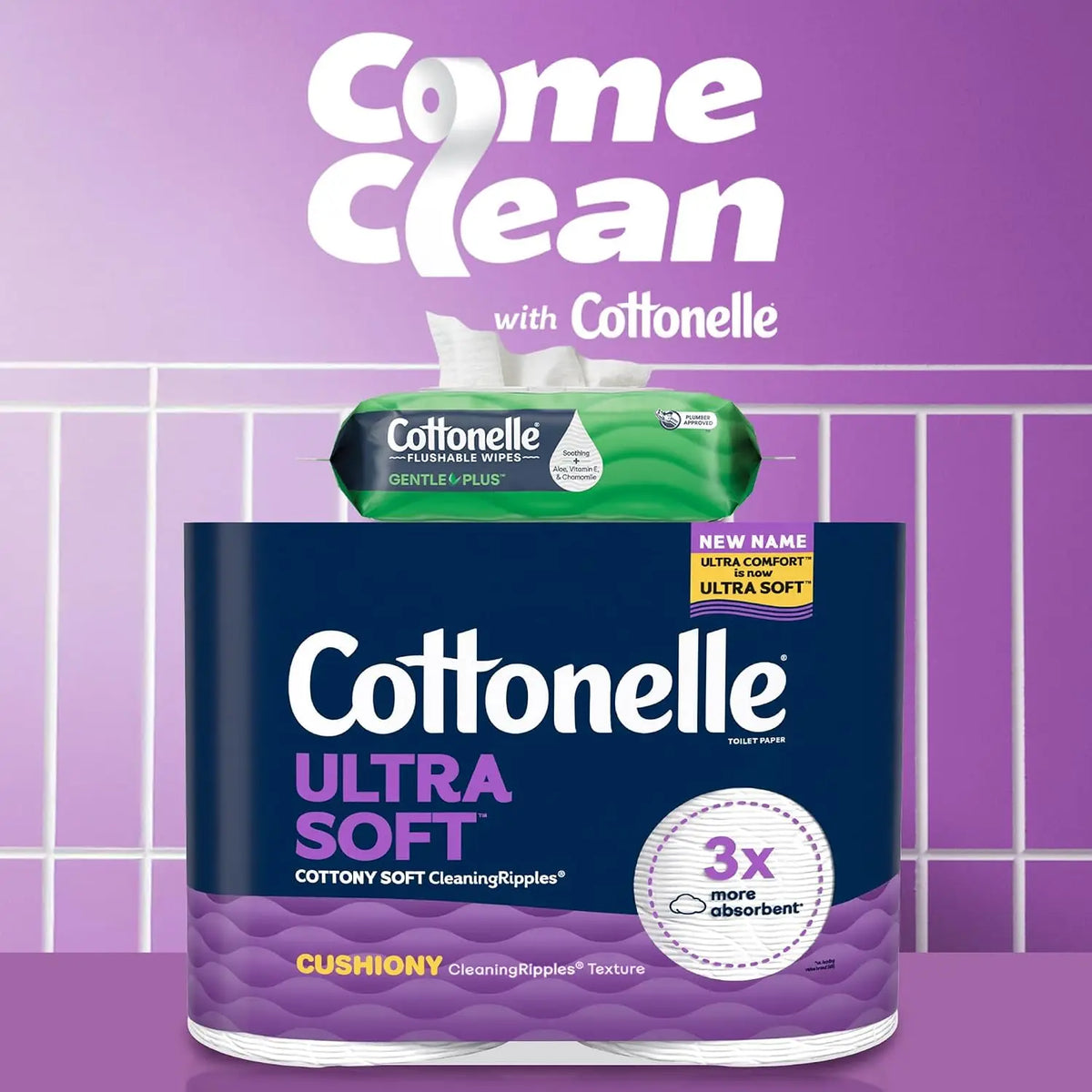 Cottonelle Ultra Soft Toilet Paper With Cushiony Cleaning Ripples