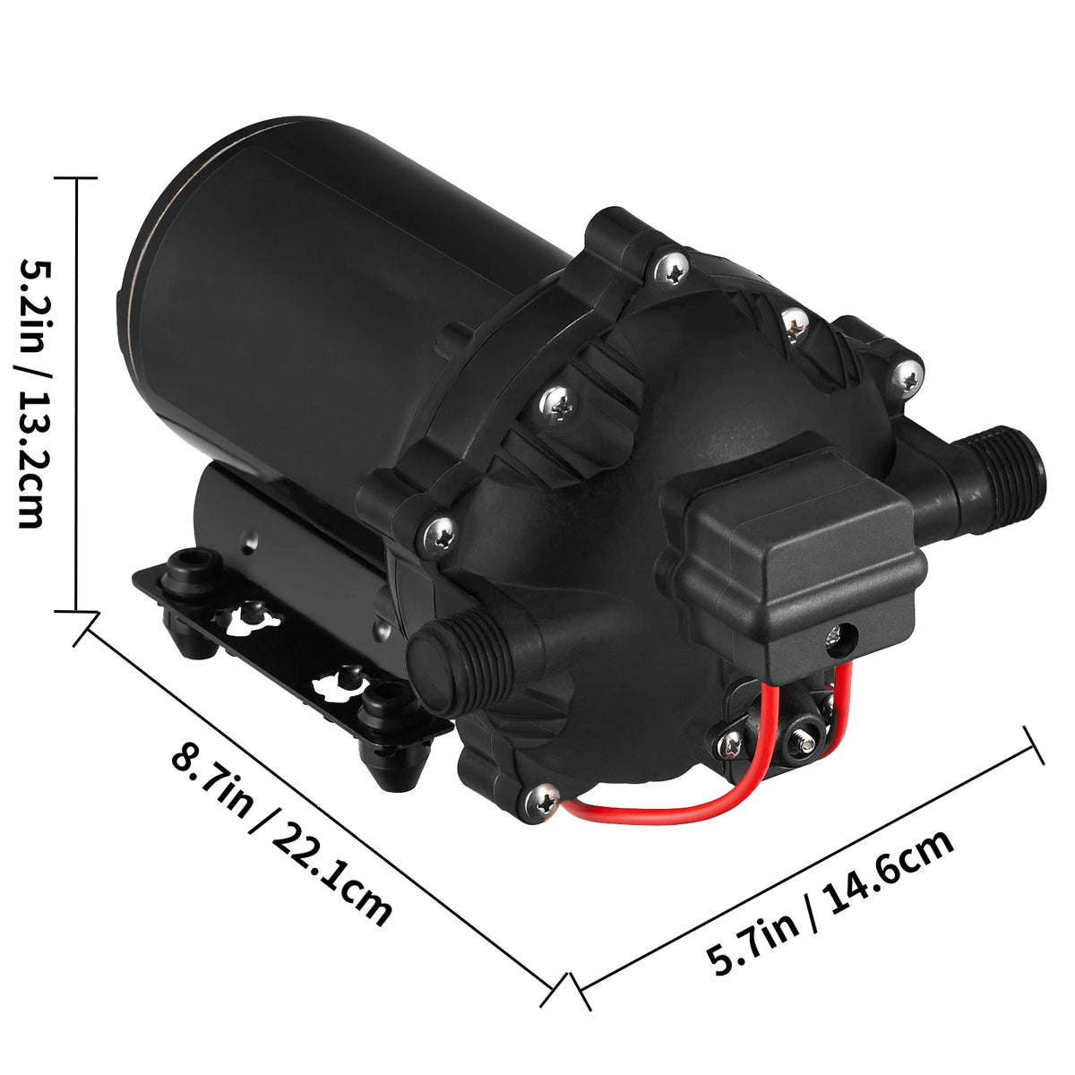 SucceBuy 5.5 GPM 12V Automatic Diaphragm Washdown Pump Kit