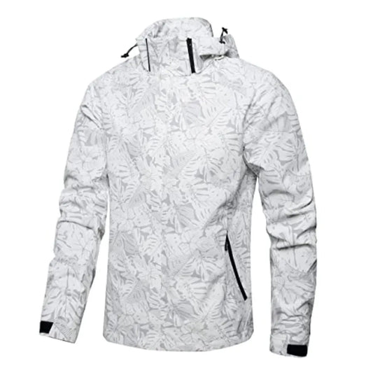 Men Lightweight Waterproof Rain Jacket Hooded Outdoor Hiking Windbreaker