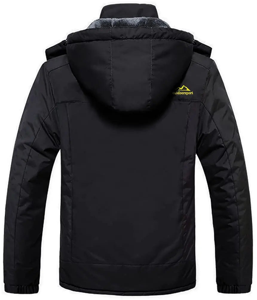Cavva Men Waterproof Fleece Lined Winter Parka With Removable Hood