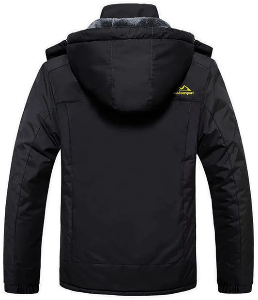 Cavva Men Waterproof Fleece Lined Winter Parka With Removable Hood