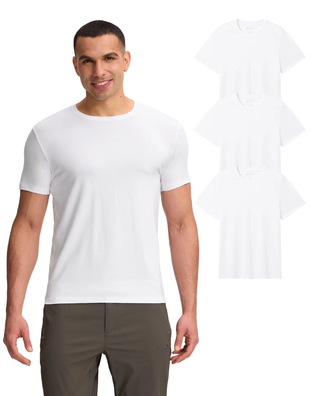 Pioneer Camp Men Bamboo Viscose Soft Crew Neck Casual Tshirt