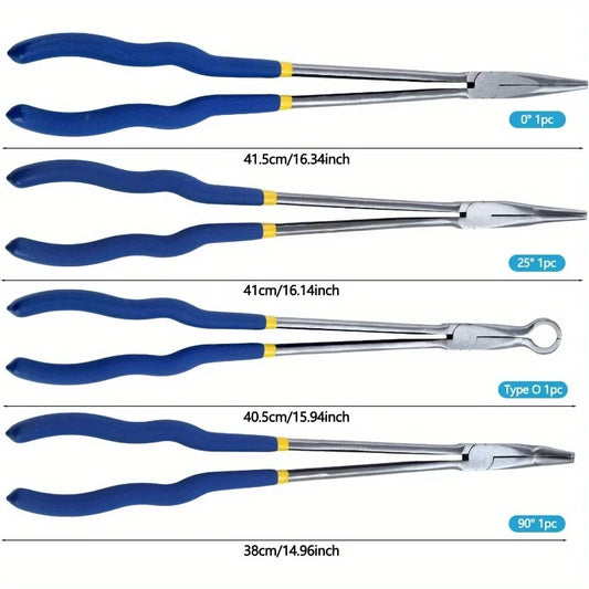 Professional Long Reach Pliers Set For Automotive And Electrical Work