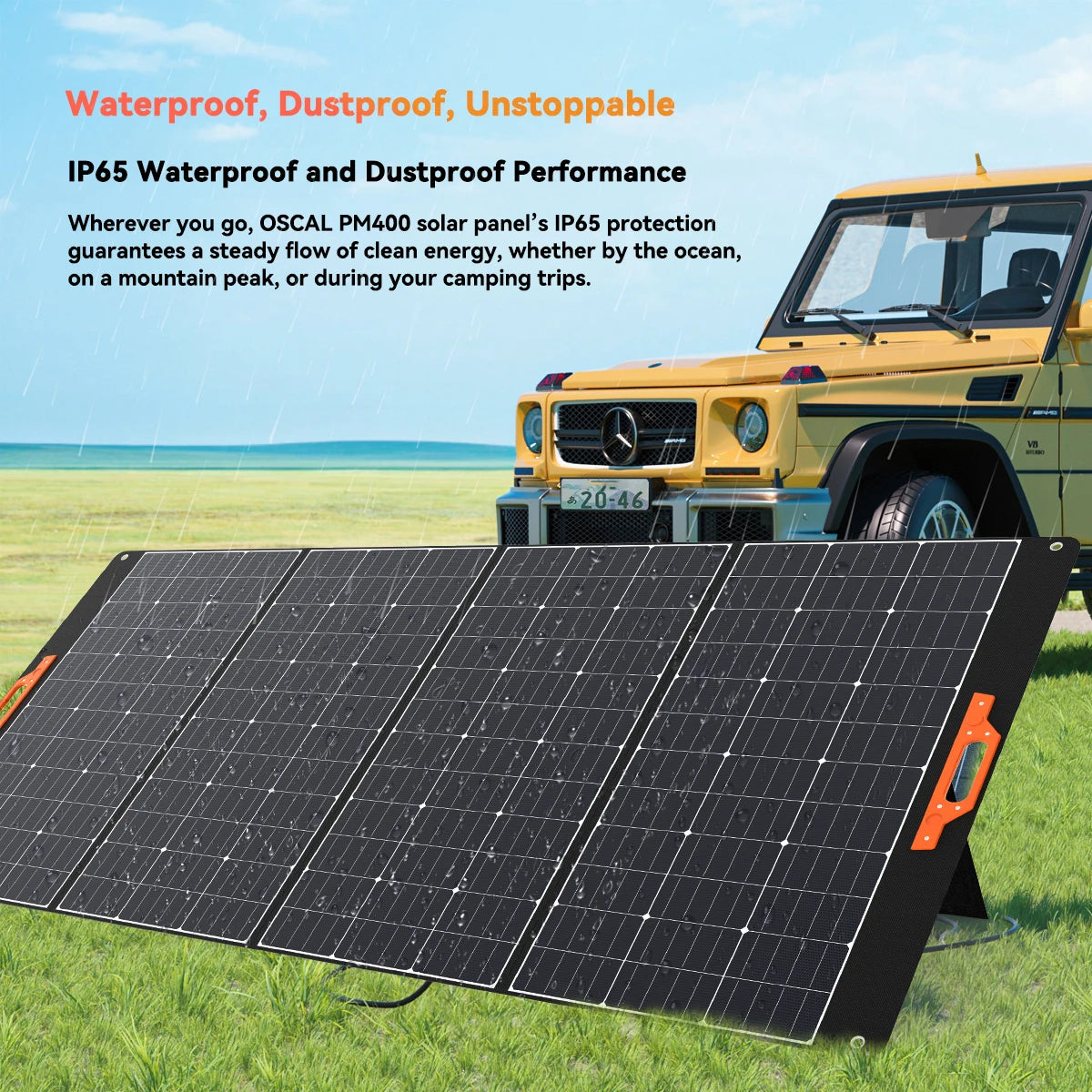OSCAL 400W Portable Foldable Solar Panel With Waterproof Design