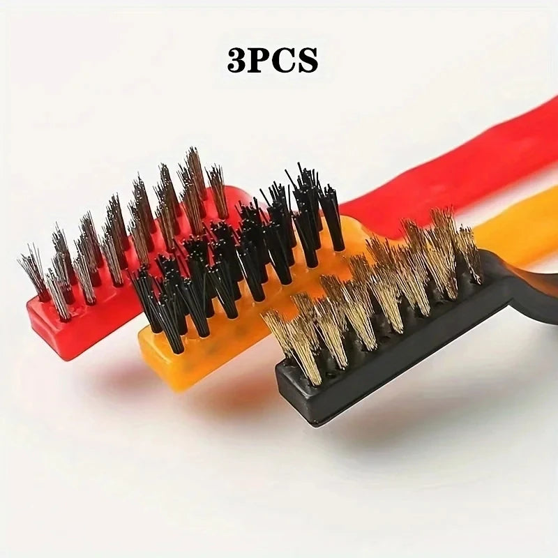 Nylon And Steel Wire Long Handle Kitchen Cleaning Brush Set