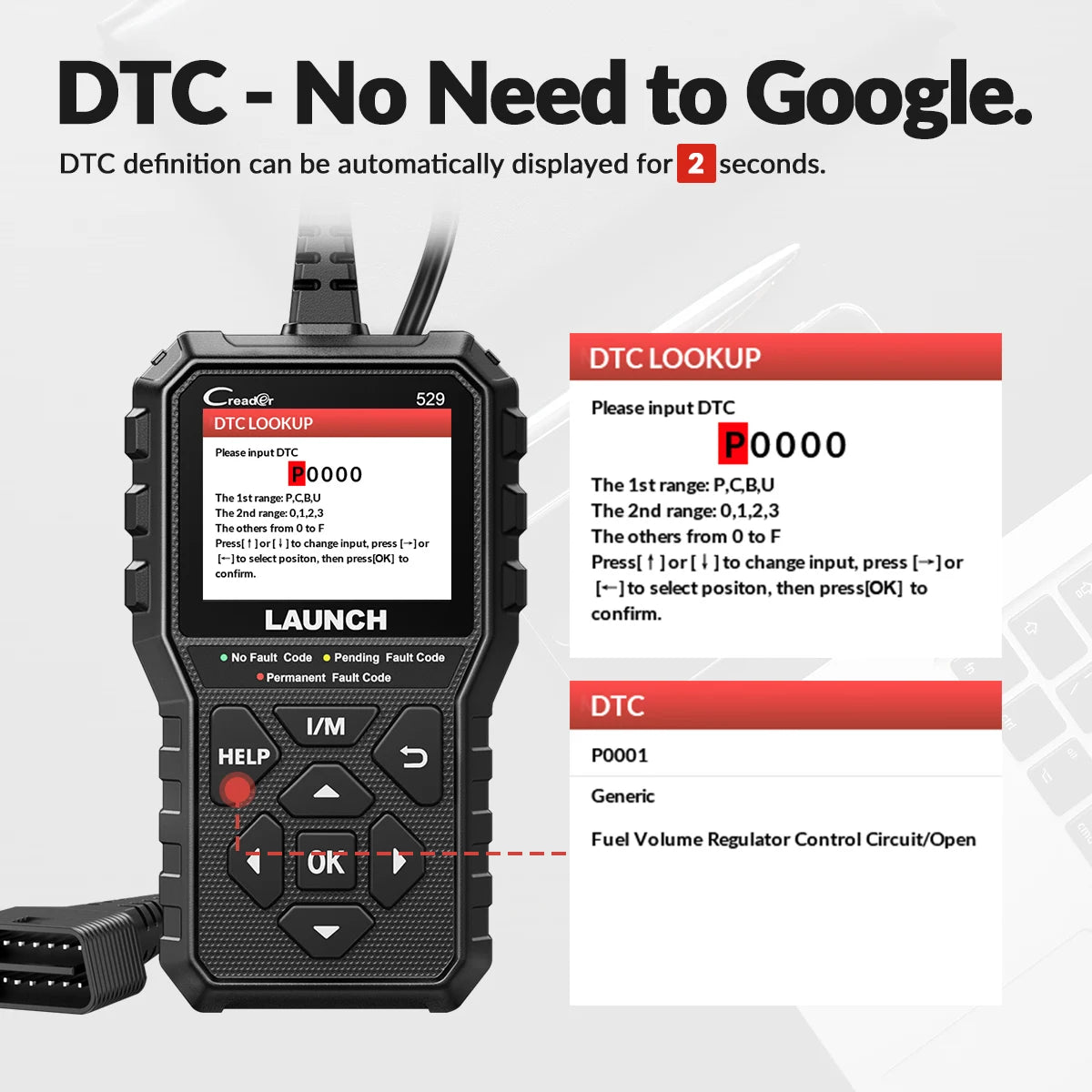 Launch Creader 529 OBD2 Scanner Automotive Diagnostic Code Reader