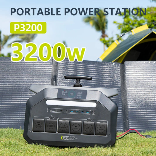 IEE P3200 3200W Portable Power Station LiFePO4 Solar Generator