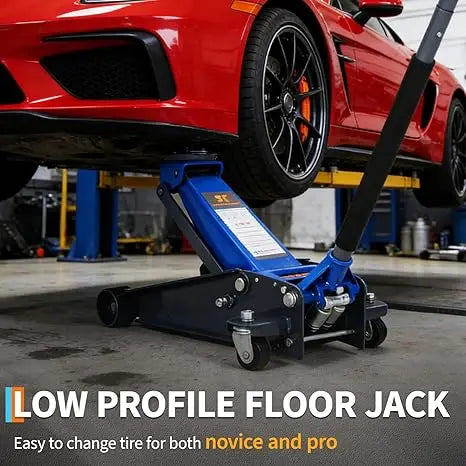 HiMISS Hydraulic Racing Floor Jack With Dual Piston Quick Lift