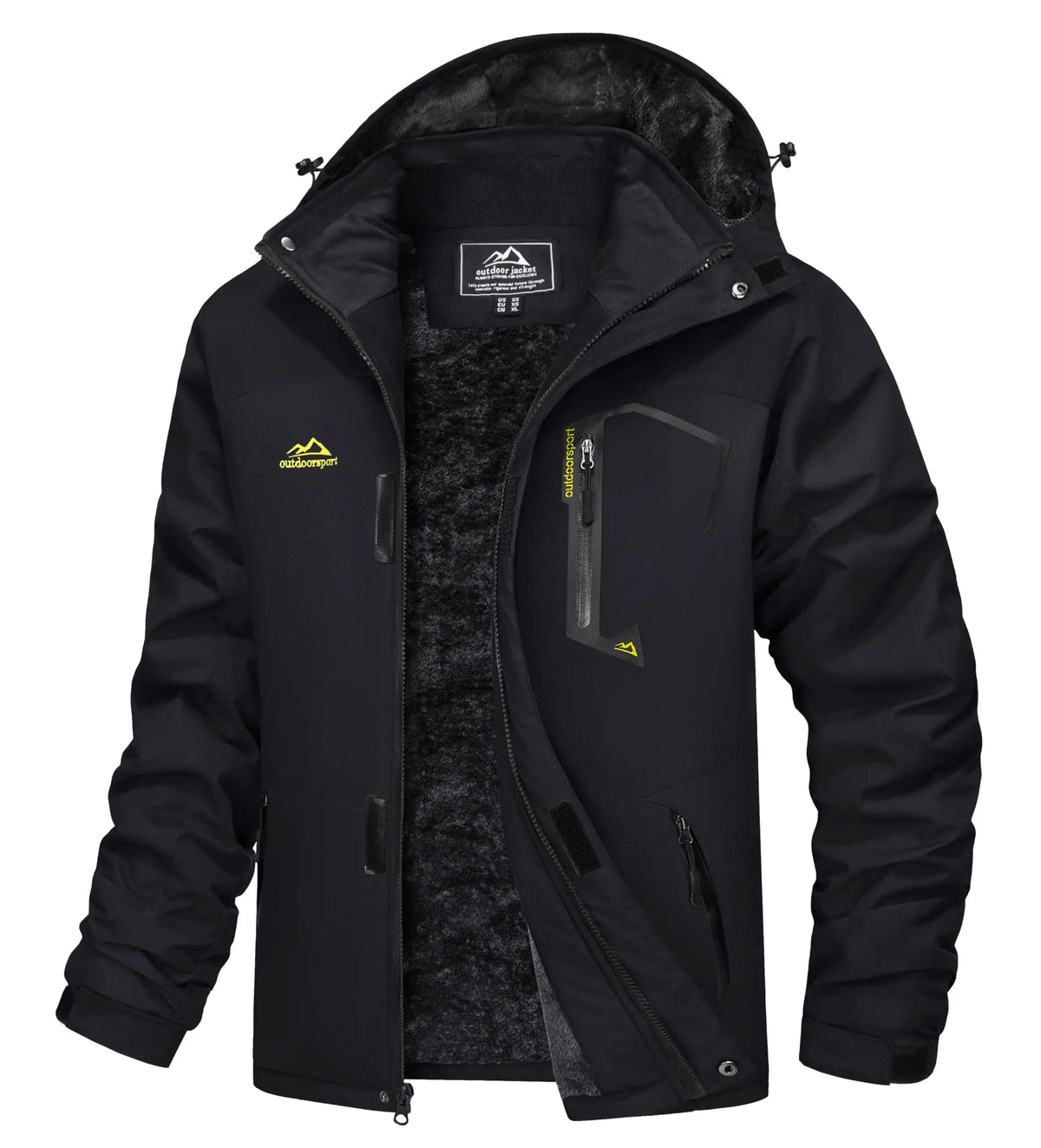 Cavva Men Fleece Lined Windproof Water Resistant Ski Jacket