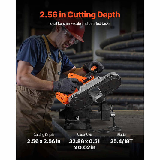 SucceBuy 20V Brushless Cordless Portable Band Saw