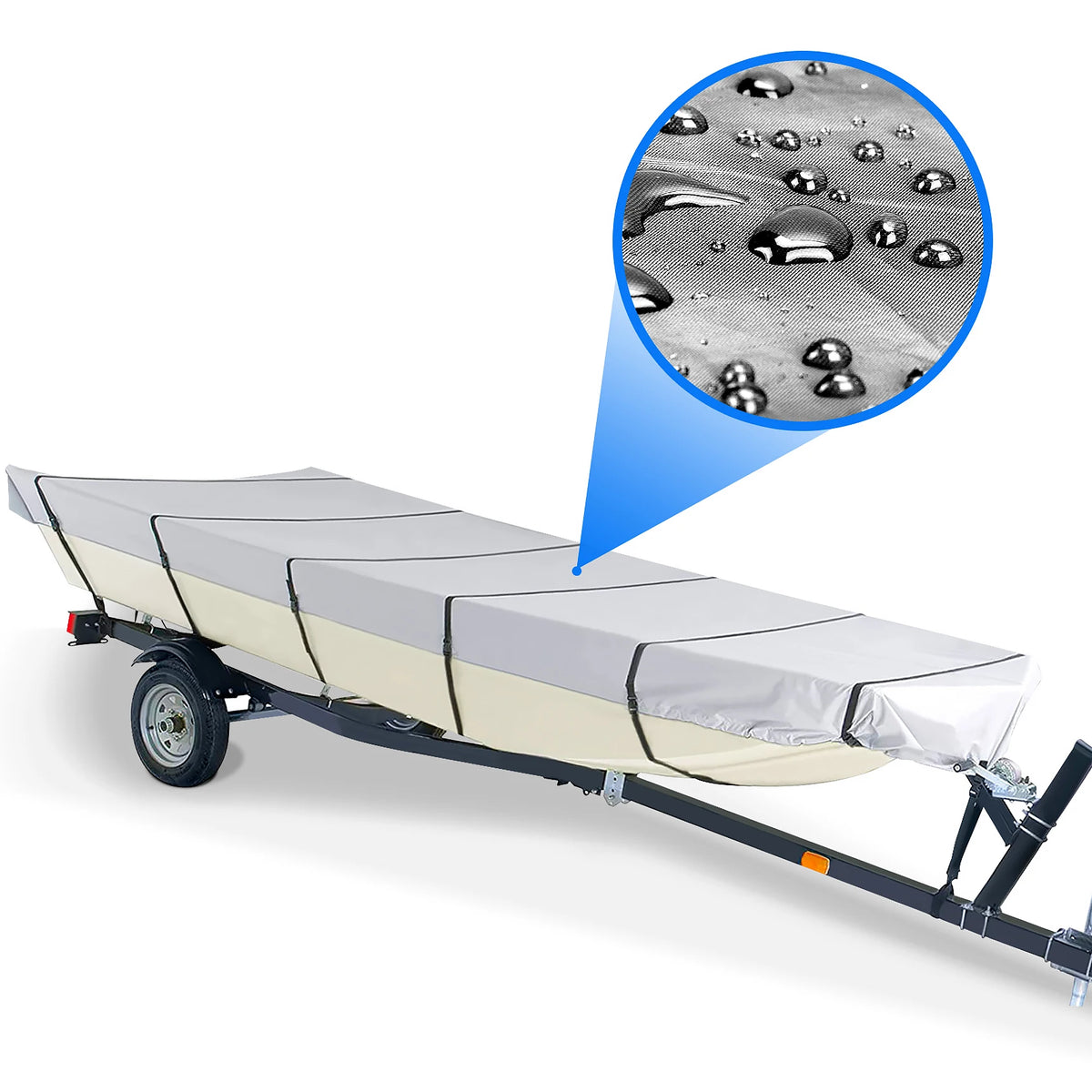 Marine Grade 210D Waterproof Boat Cover For Jon Boats