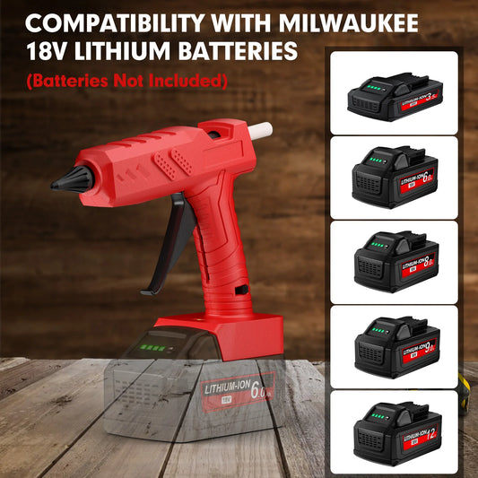Synxiter Cordless Hot Glue Gun For Milwaukee 18V Battery Pack
