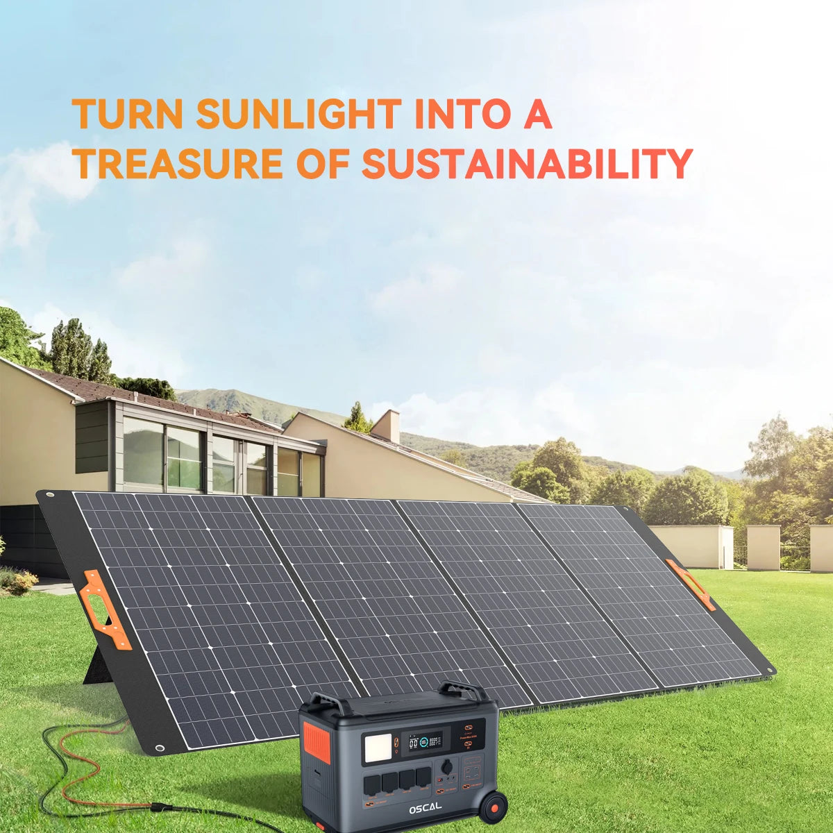 OSCAL 400W Portable Foldable Solar Panel With Waterproof Design