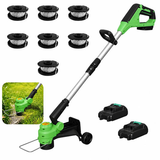 Hismiss 20V Cordless String Trimmer Brushless Motor And Dual Batteries