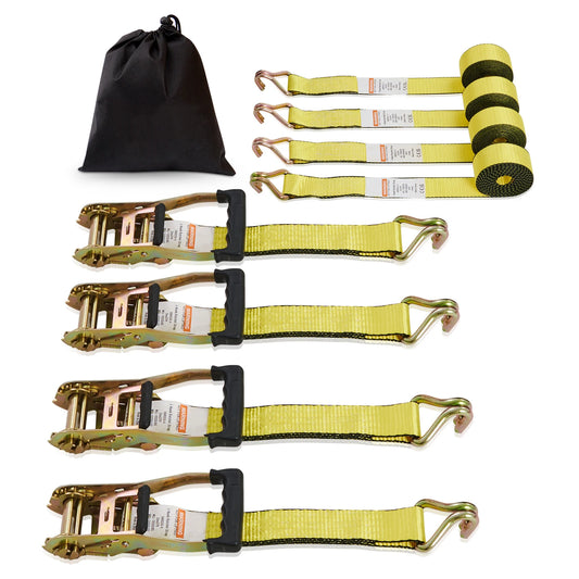 SucceBuy Ratchet Tie Down Straps For Secure Cargo Transport