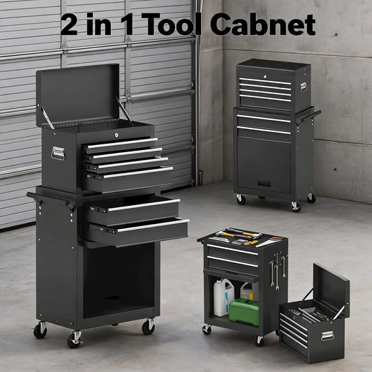 Heavy Duty Rolling Tool Chest With Steel Drawers Garage Workshop