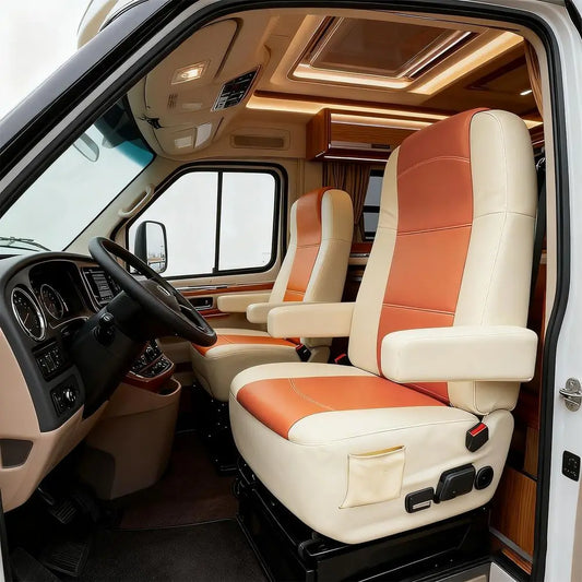 RV Captain Chair Seat Covers Class A Premium Nappa Leather