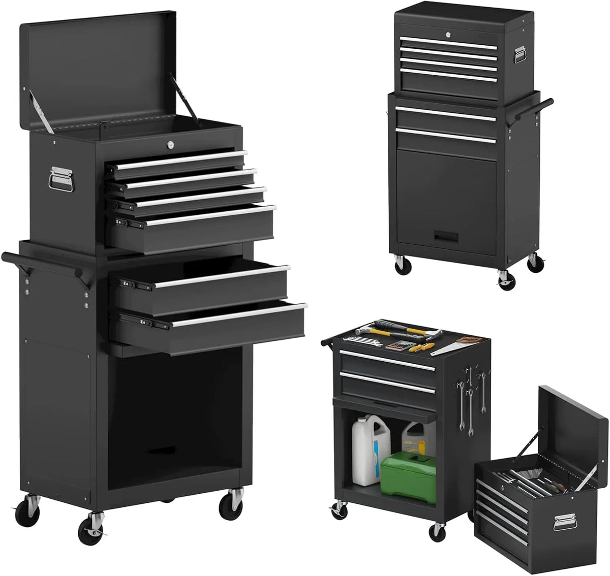 Heavy Duty Rolling Tool Chest With Steel Drawers Garage Workshop