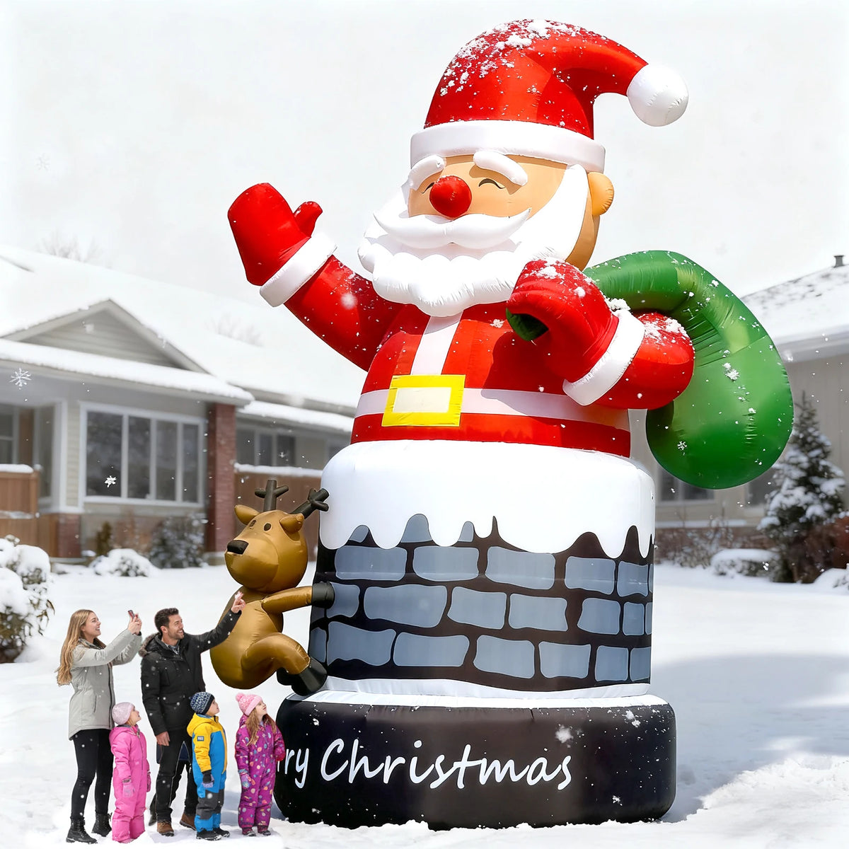 Led Outdoor Inflatable Santa Christmas Decoration Centerpiece