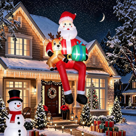 Led Illuminated Inflatable Santa Claus Outdoor Christmas Decoration