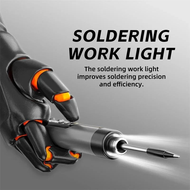 Rechargeable Mini Soldering Iron With Adjustable Temperature Led Display