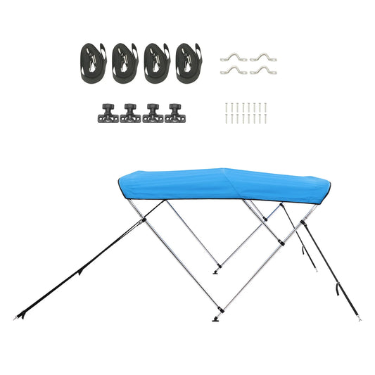 SucceBuy Waterproof Boat Bimini Top With Aluminum Frame Canopy