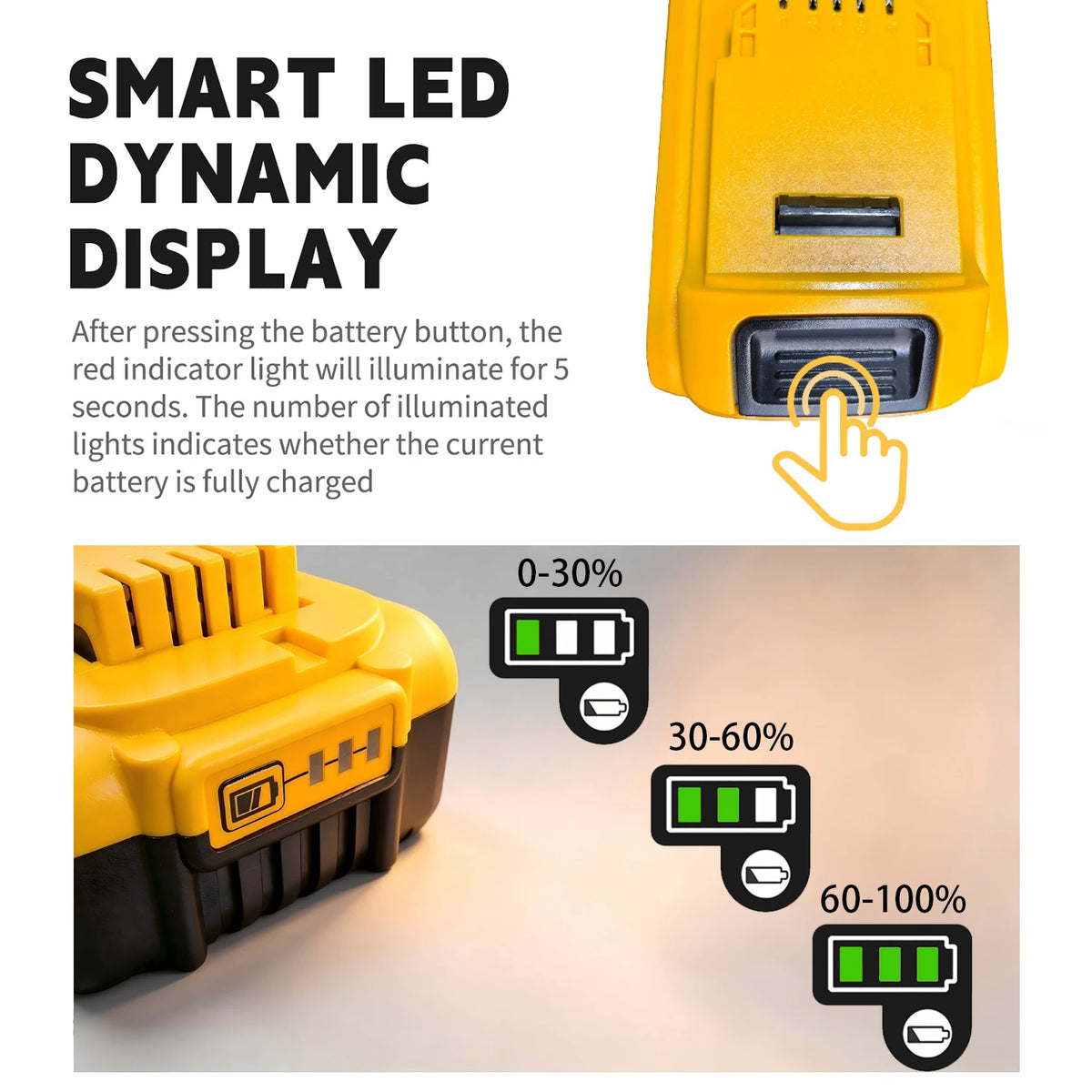 Rechargeable Replacement Battery For DeWalt Cordless Power Tools