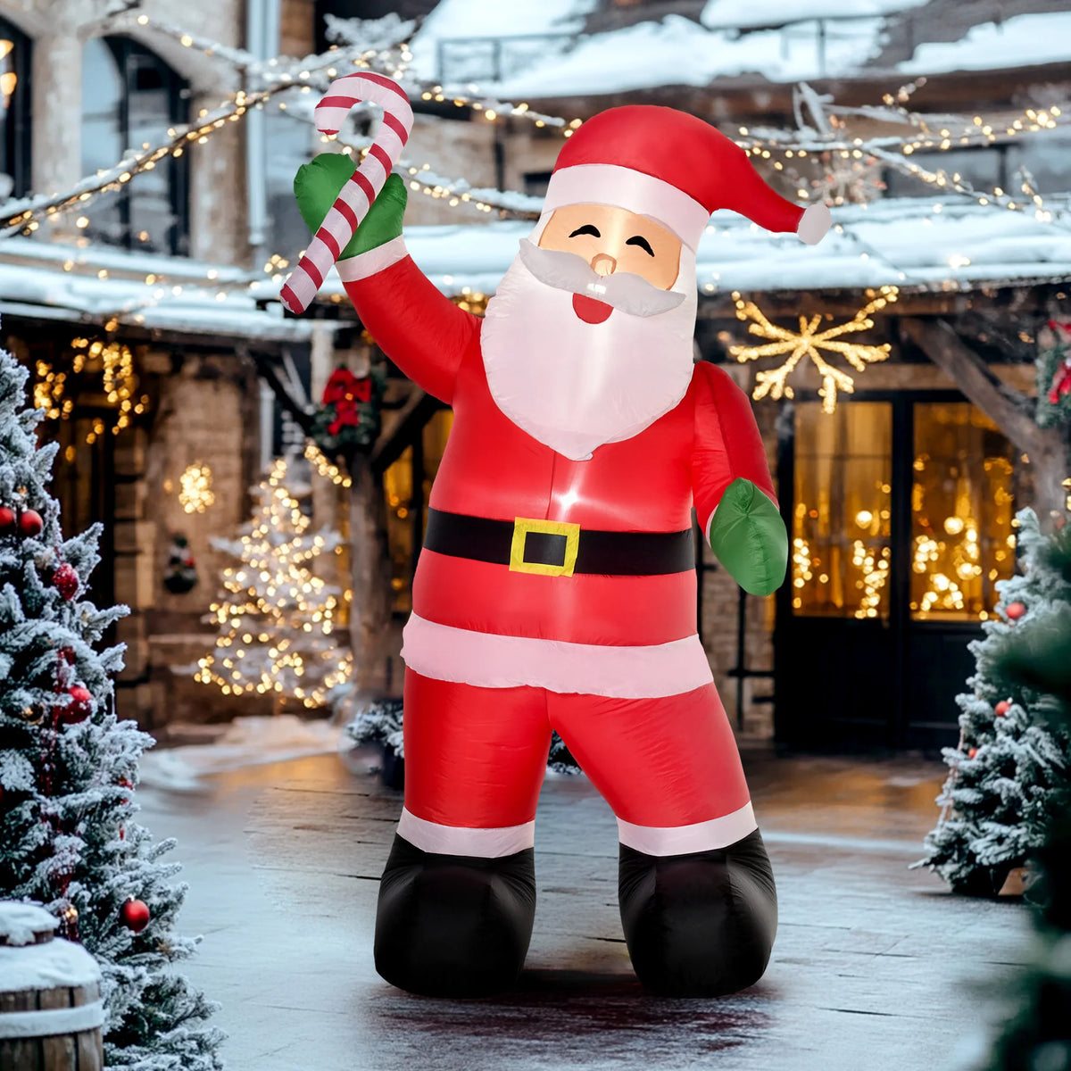 Homcom LED Christmas Inflatable Santa Claus Outdoor Decor